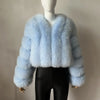 2023 Neuer kurzer Stil Echtfuchspelzmantel Winter Damen Natur Warme Mode Luxus