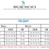 BEACHCICI Bikini 2 Piece Set Women Summer Casual Sexy Solid Tank Backless Round Neck High Waist Slim Vacation Beach Swimsuit