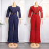 MD New African Women Long Jumpsuit 2023 Spring Summer Wedding Party Rompers Pants Set Dubai Turkey Ladies Dashiki Ankara Outfit