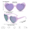 New Love Heart Shaped Polarized Sunglasses Women Fashion Cute Retro Vintage Gradient Sun Glasses UV400 Protection Unisex Eyewear