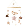 Crib Mobile Bed Bell Wooden Baby Rattles Soft Felt Cartoon Animal Bed Bell Newborn Music Box Hanging Toy Crib Bracket Baby Gifts