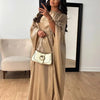 Batwing Butterfly Sleeve Satin Khimar Abaya Dubai Muslim Maxi Dress Kaftan Abayas For Women Kebaya Caftan Robe Femme Vestidos