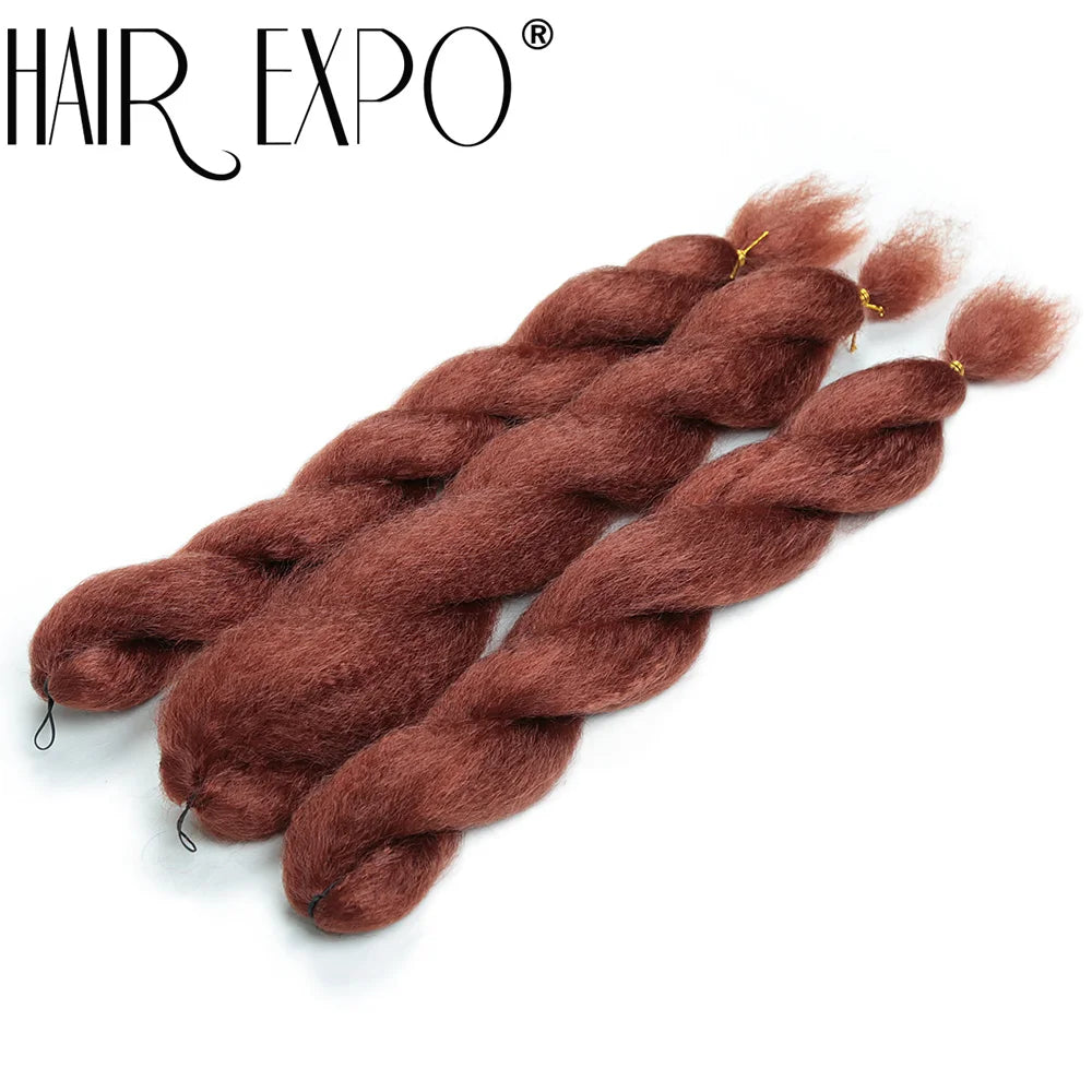 26Inch Vixen Crochet Bulk Hair Synthetic Jumbo Braids Fluffy Yaki Straight Crochet Hair Afro Kinky Curly Braiding Hair Extension