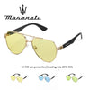 MASERATI Sunglasses New Fashion goggles Stylish Unframed Metal rimmed Shades for Men Women Cool Pose Trendy Design 10785
