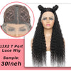 Deep Wave Frontal Wig Human Hair 13x4 Curly Human Hair Wig Transparent  Lace Wig 13x6 Water Wave Wigs 180 Density