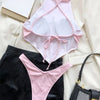 Sexy Halter Bandana Bikinis Set Swimwear Women Thong Swimsuits Backless Bathing Suit Bikini 2024 Mujer Swim Wear Biquini Summer