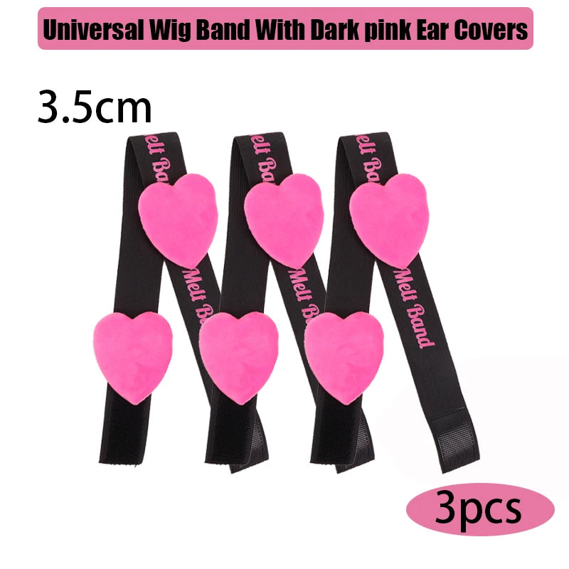 Lace Melting Band With Ear Cover Elastic Band For Wigs Black Wigs Edge Wrap To Lay Edges Wig Headband Lace Frontal Band