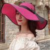 Summer straw hat beach Korean style seaside large brim outdoor sun protection sun hat vacation foldable straw hat  여름모자  모자