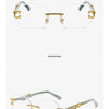 Small Frame Hexagon Rimless Sunglasses Men Retro Frameless Sun Glasses for Women 2024 Luxury Brand Square Eyewear UV400 Shades
