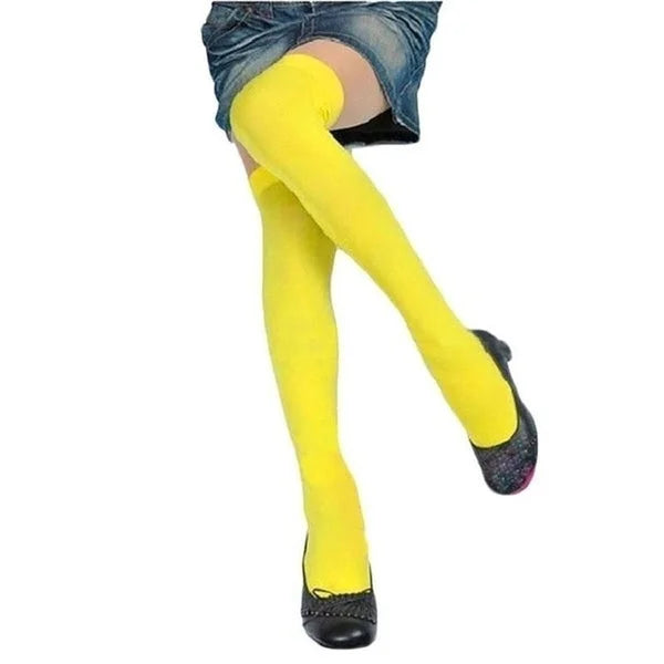 Sexy Black White Soild Color Long Socks Women Over Knee Thigh High Over The Knee Stockings Lolita Ladies Girls Warm Knee Socks