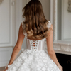 Amanda Customized White Mini Prom Dresses Flower Lace Embroidery Evening Dress Lace-up Spaghetti Strap Party vestidos de fiesta
