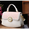 Fashion Diamonds Women Handbags 2023 Red Genuine Leather Lady Shoulder Messenger Bag Crocodile Pattern Portable Shell Tote Bags