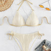 Bikini Set Women Low Waist Sexy Two Piece Swimsuit Women's Solid Color Black Lace-up Push Up Brazilian Bikinis Bathsuit
