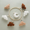Baby Crib Mobile Bed Bell Rattle Toys Wooden Crochet Stars Pendant Bed Bell Toys Newborn Comfort Crib Bracket Hanging Toys Gifts