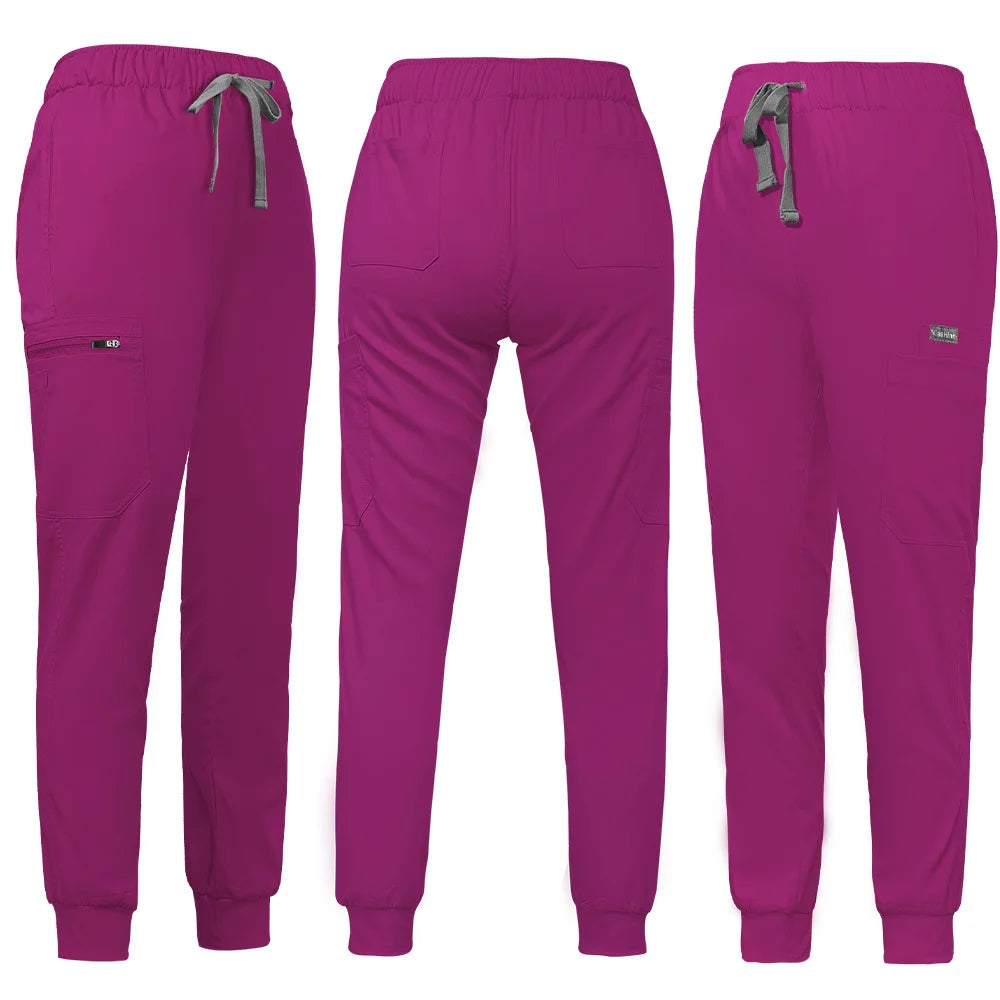 Unisex Jogger Pants Dentist Pants Solid Color Beauty Salon Nursing Men Jogging Pants Spa Uniform Pants Pet Medical Doctor Scrub