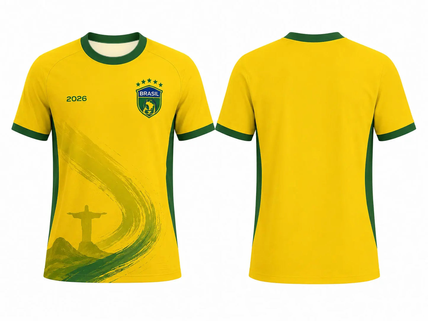 Summer New Brazil Football Jerseys For Men 2026 Football Support Sports Tshirts Mesh Breathable Tees Fans Gifts Man Clothing