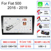 For Fiat 500 2016 2017 2018 2019 Car Multimedia Carplay Android Auto GPS stereo Radio Video Palyer 10 Inch Head Unit