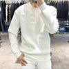 Men's Clothing Green Knit Sweater Male Letter Plain Solid Color Pullovers Sheap Korean Fashion Classic Jumpers A Overfit Heated