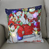 45cm Glowing Santa Claus Pillowcase with Led Lights 2023 New Year Decoration for Home Christmas Ornament Decor Led Cushion Cover