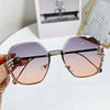 New Borderless Metal Sunglasses Women's Decorative Diamond Sun Glasses Women Luxury Brand Designers Eyewear UV400 Gafas De Sol