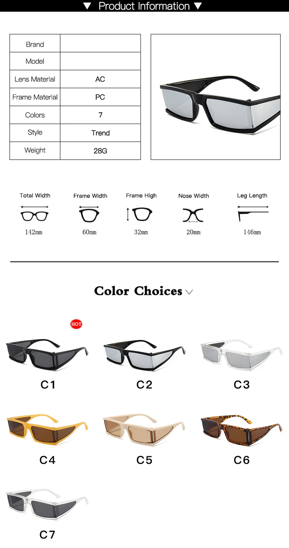 Retro Fashion Punk Square Sunglasses For Women Men Ins Popular Small Frame Silver Sun Glasses Trending Shades UV400 Ladies Eye