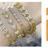 FLOLA Chunky Clear Crystal Initial Necklaces For Women Bubble Letter Necklace Custom Name Jewelry Birthday Gifts nkeb798