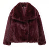 TRAF 2024 Woman Autumn Winter Faux Fur Coat Plush Fluffy Women's Jacket New in Outerwears White Red Gray Black Wool Blends Coats