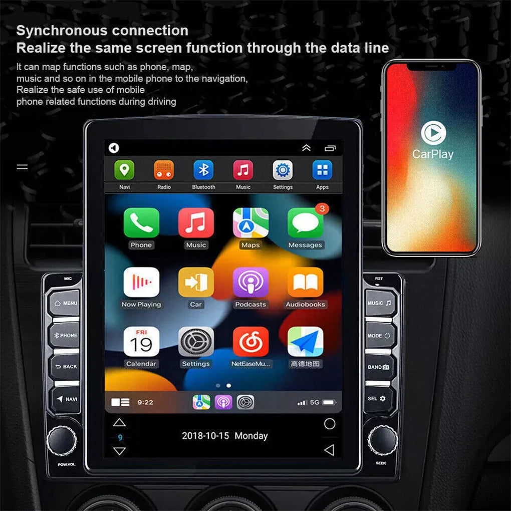 9.7" Universal Car Radio Android 2Din Vertical Touch Screen Multimedia Carplay Autoradio GPS Navi Radio BT DSP Wifi +Camera 2+32