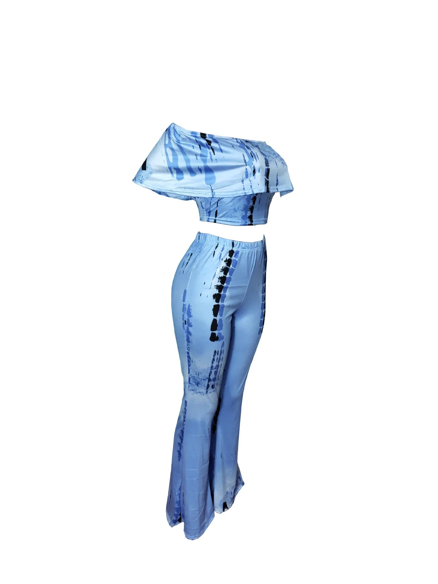 Women Sexy Bodycon 2 Piece Outfits V Neck Zip Up Long Sleeve Crop Top Midi Dress Skirt Set Plus Size Party Club Clubwear