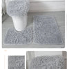 3PCS/set Solid Color Home Carpets Toilet Lid Cover Rugs Kit Non-slip Foot Mat for Bathroom Floor Bath Rug Foot Mat