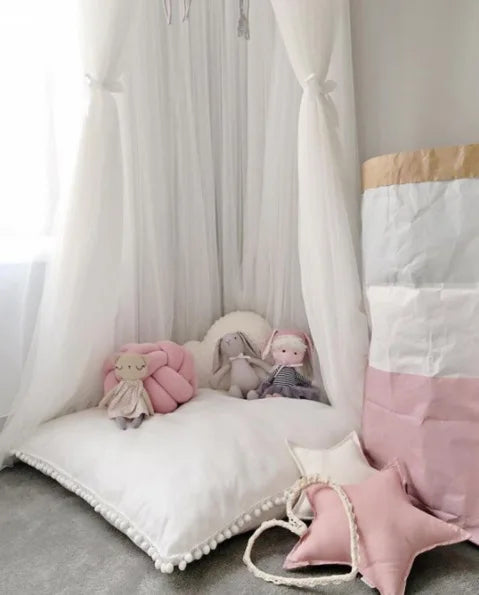 Mosquito Net Hanging Tent Star Decoration Baby Bed Crib Canopy Tulle Curtains for Bedroom Play House Tent for Children Kids Room