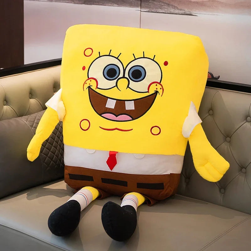 Big Size Cute SpongeBob Patrick Star Plush Toy Very Soft Hug Pillow Stuffed Cartoon Anime Plushies Kawaii Doll Xmas Gifts