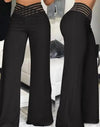 Spring Autumn Elegant High Waist Wide Leg Pants For Women Fashion Loose Long Pant Casual Office Solid Women Clothes New Pant