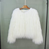 New Autumn Winter Warm Women Faux Fur Coat Loose Black White Pink Plush Coat Female Fur Jacket