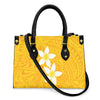 Women Pu Handbag Custom Wholesale Polynesian Tribal Floral Design Women Shoulder Bag Large Capacity Travel Temperament Women Bag