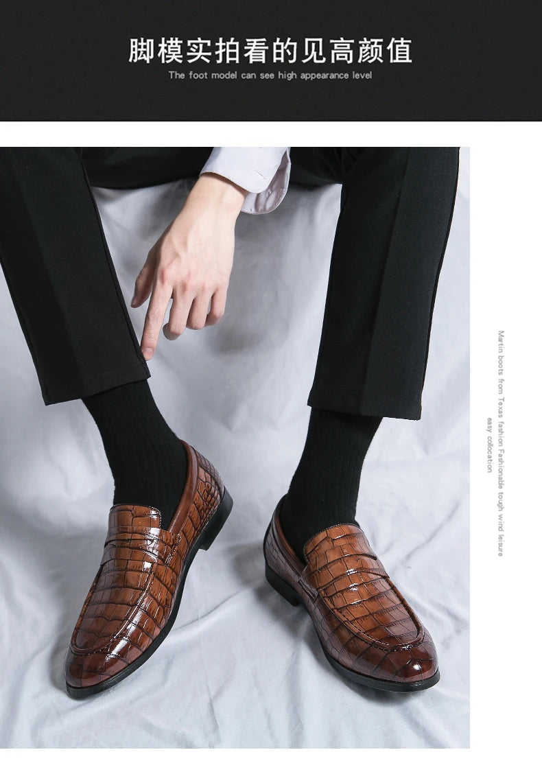 High Quality Leather Shoes Men British Style Wedding Business Brogue Shoes For Men Size 48 Men's Dress Shoes Formal Leather Male
