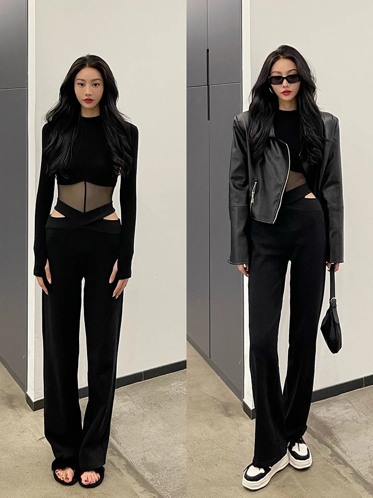 Summer Women T Shirt Girls T-Shirt Woman Clothes Long Sleeve Tops Spring Black Slim Tshirt Female Crop Top Tee Sexy Skinny Y2k