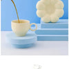 6oz Sunflower Coffee Mug Aesthetic Ceramic Cloud Cup Decorative Saucer Afternoon Tea Water Cup Office Decor Home Mug Drinkware