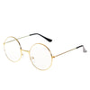 New Metal Frame Glasses Clear Round Lens Eye Glasses for Women Men Large Oversized Eyeware Harajuku Decorative Glasses Gifts