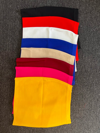 40CM Mini Short Bodycon Bandage Skirts Women Sexy Super Short Candy Color Stretchable Pencil Skirt Nightbar Club Party Going Out