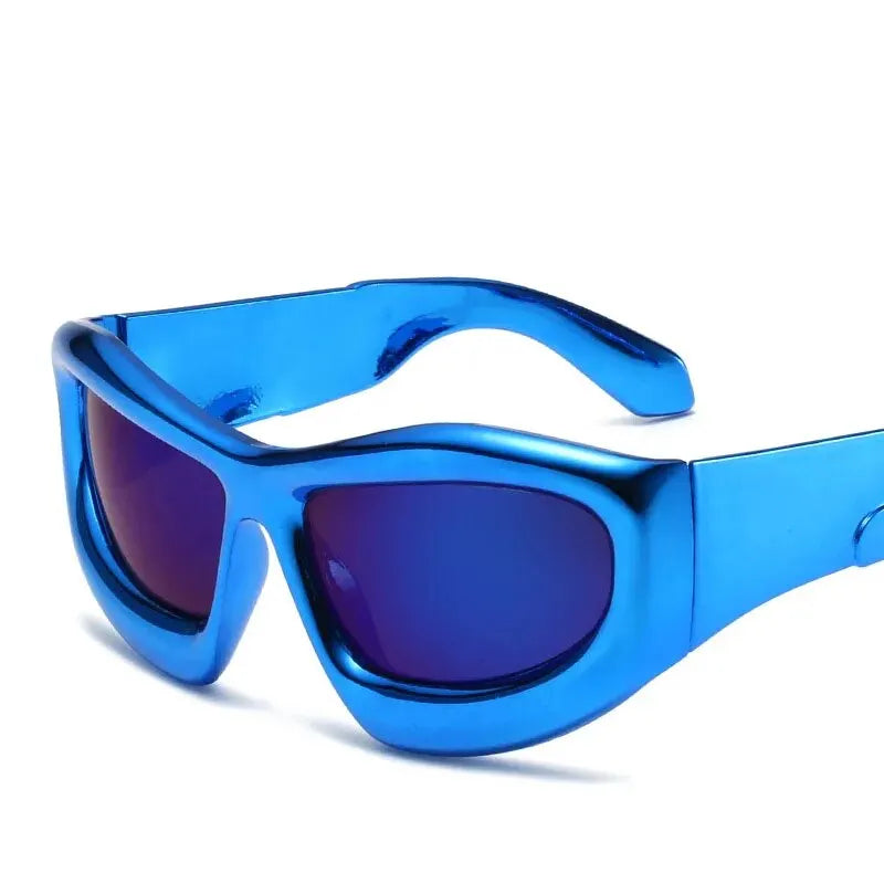 Cool Exaggerated Glasses Future Science And Technology Sense Skiing Big Frame Sunglasses Dazzling Men And Womean