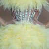Ensemble haut et jupe sexy en dentelle, robe rose tendance, fête d'anniversaire, club dragqueen 303, performance  Y001