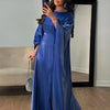 Batwing Butterfly Sleeve Satin Khimar Abaya Dubai Muslim Maxi Dress Kaftan Abayas For Women Kebaya Caftan Robe Femme Vestidos