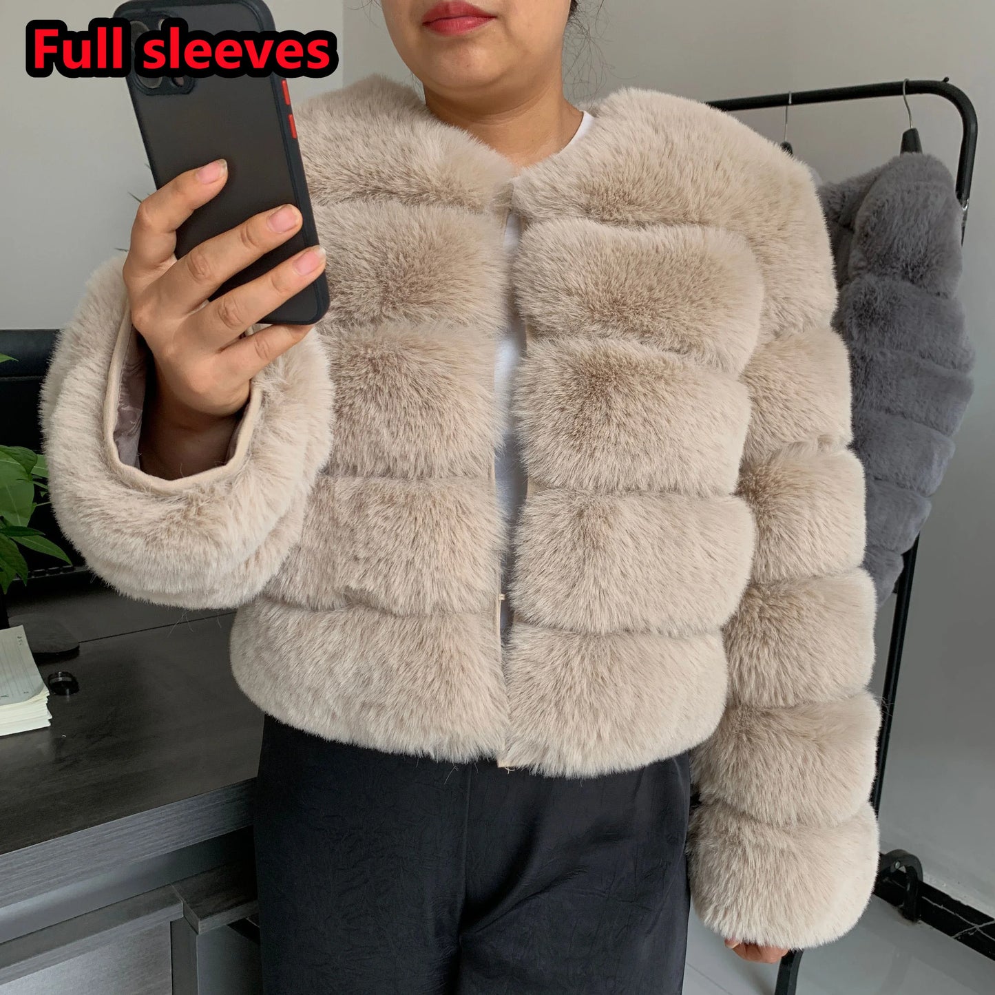 Damenmode Kunstpelzmantel superheiß Herbst Winter Damen kurze Kunstfuchsjacke flauschig hohe Qualität 7XL Damen Pelzmäntel