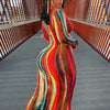 Spring And Summer Dresses For Women Chest Wrap Printed Off Shoulder Bandage Slim Sexy Long Dress 2023 New Fashion party MsChuh