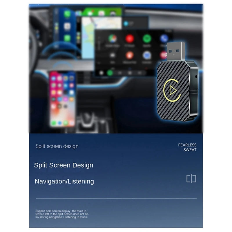 2 In 1 Carplay Box Android Auto Wireless Carplay Converter Car Android Smart Box Wireless Adapter Car Adapter