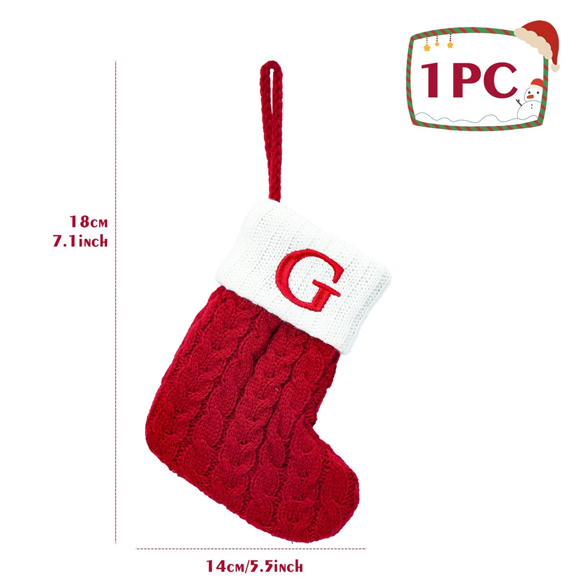 Christmas Socks Knitting Snowflake Letter Stocking Christmas Decoration For Home 2024 Xmas Tree Ornament Gift Navidad Natal 2024