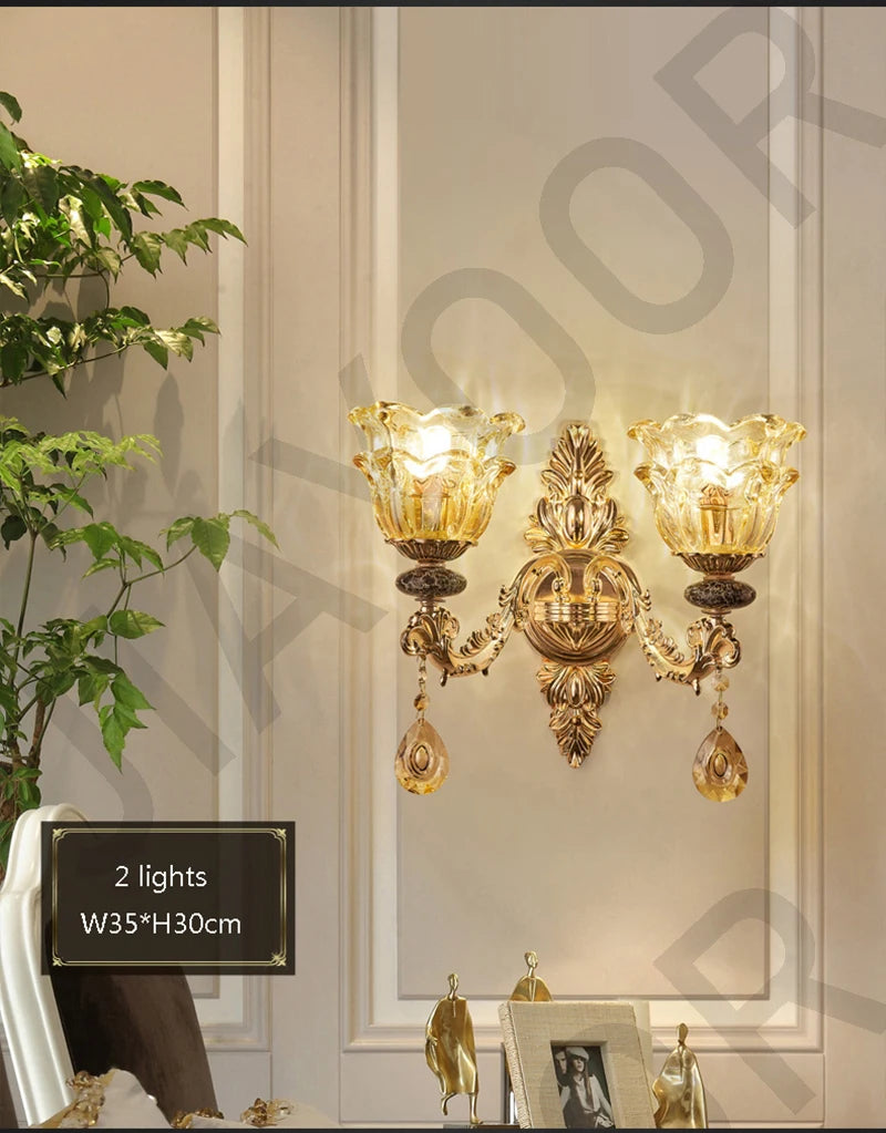 Chandelier Living Room Grand Luxury Crystal Lamp Dining Room Bedroom Decoration French Retro Chandelier Lighting Fixtures