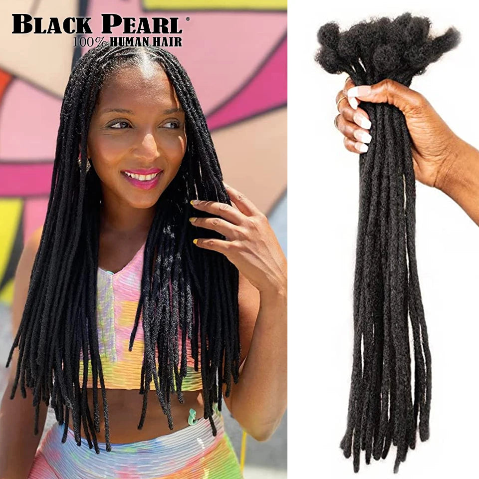 Human Hair Dreadlocks Loc Extensions Kinky Straight 100% Human Hair Dreadlocks Extensions 100% Human Hair Dreadlock Extensions