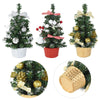 20/29cm Mini Christmas Tree Desktop Ornaments Artificial Plants Pine Needle Tree With Xmas Balls New Year Party Home Decor Gifts
